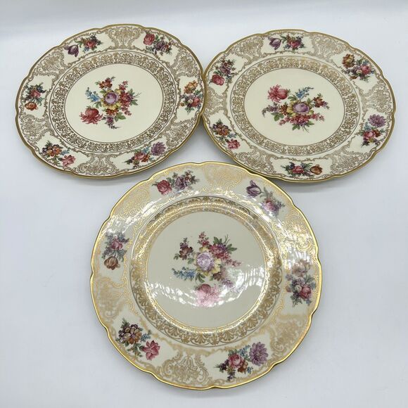 Schumann Bavaria Dresden 11 Inch Dinner Plate. #18557Lot Of 3